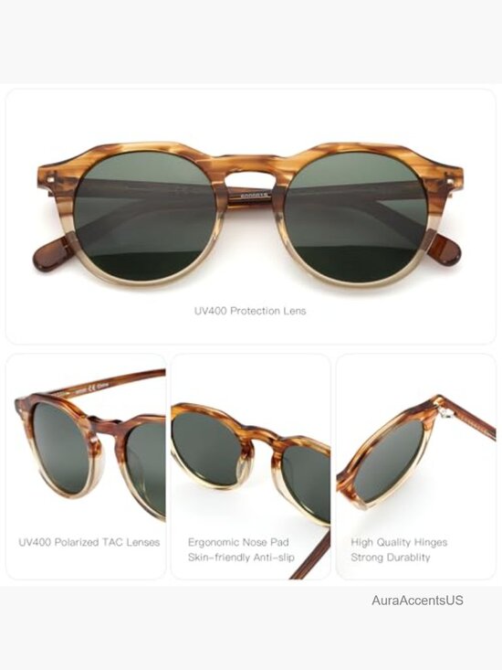 Vintage Round Polarized Sunglasses UV400 Protection Unisex main image 4